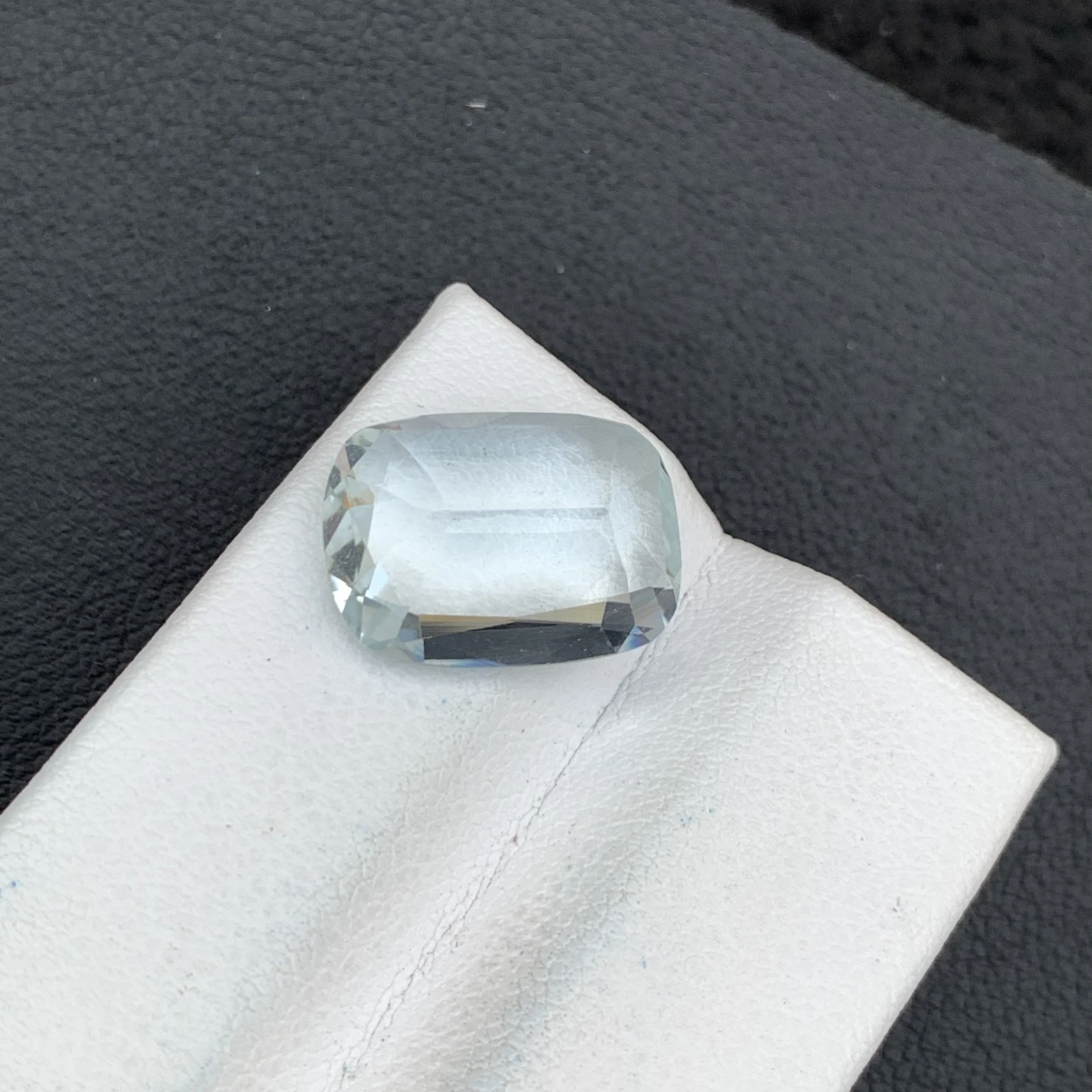 Natural Aquamarine 6.45 Carat Cushion Shape Faceted Loose Gemstone For Jewelry Making — view 3